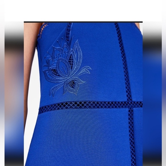 TED BAKER LONDON ROYAL BLUE CODI SCALLOPED DRESS - Picture 7 of 10